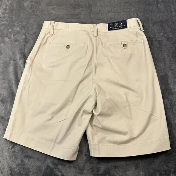 Polo Ralph Lauren Chino‎ Shorts Mens 30" Beige Classic Fit Stretch Comfort New